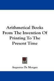 Tapa de Arithmetical books from the invention of printing to the present time