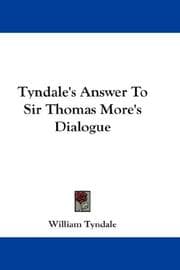 Tapa de Tyndale's Answer To Sir Thomas More's Dialogue
