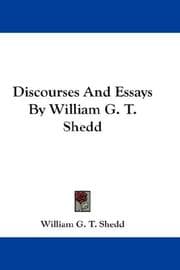 Tapa de Discourses And Essays By William G. T. Shedd