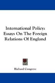 Tapa de International Policy