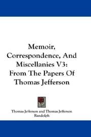 Tapa de Memoir, Correspondence, And Miscellanies V3