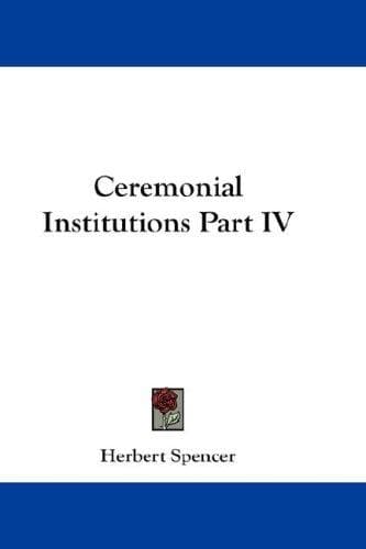 Tapa de Ceremonial Institutions Part IV