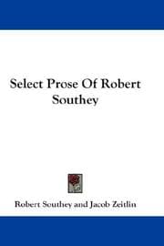 Tapa de Select Prose Of Robert Southey