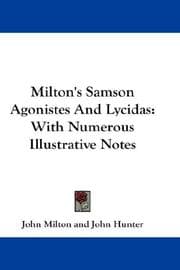 Tapa de Milton's Samson Agonistes And Lycidas