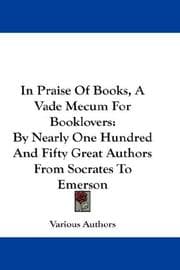 Tapa de In Praise Of Books, A Vade Mecum For Booklovers