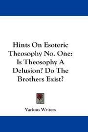 Tapa de Hints On Esoteric Theosophy No. One