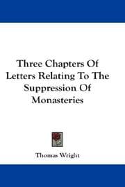Tapa de Three Chapters Of Letters Relating To The Suppression Of Monasteries