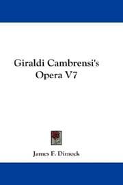 Tapa de Giraldi Cambrensi's Opera V7
