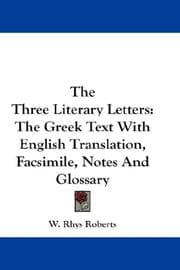 Tapa de The Three Literary Letters