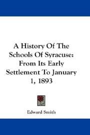 Tapa de A History Of The Schools Of Syracuse