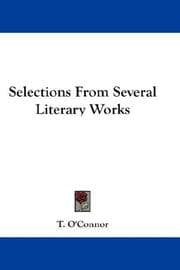 Tapa de Selections From Several Literary Works