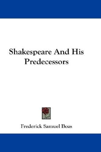 Tapa de Shakespeare And His Predecessors