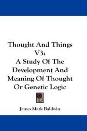 Tapa de Thought and Things, vol 3