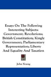 Tapa de Essays On The Following Interesting Subjects