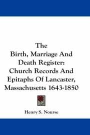 Tapa de The Birth, Marriage And Death Register