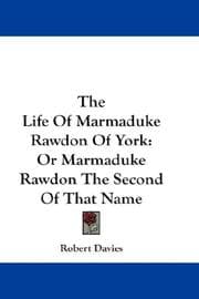 Tapa de The Life Of Marmaduke Rawdon Of York