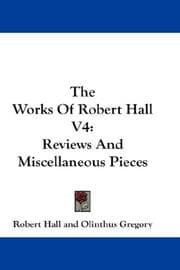 Tapa de The Works Of Robert Hall V4