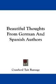 Tapa de Beautiful thoughts from German and Spanish authors