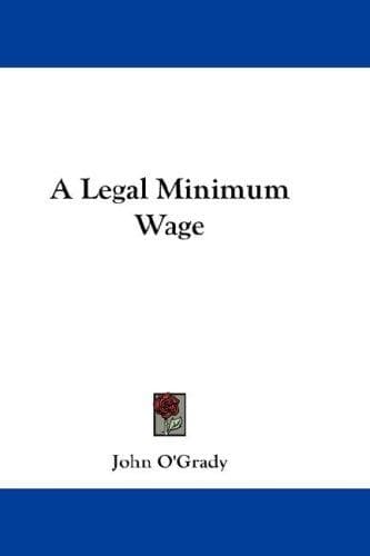 Tapa de A Legal Minimum Wage