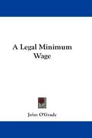 Tapa de A Legal Minimum Wage