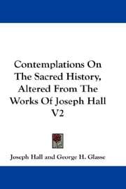 Tapa de Contemplations On The Sacred History, Altered From The Works Of Joseph Hall V2