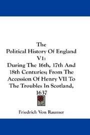 Tapa de The Political History Of England V1