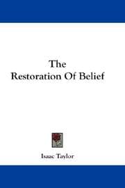 Tapa de The Restoration Of Belief