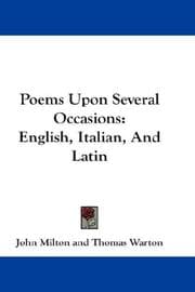 Tapa de Poems upon Several Occasions