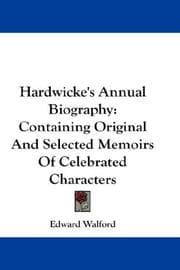 Tapa de Hardwicke's Annual Biography