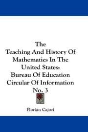 Tapa de The teaching and history of mathematics in the United States