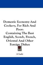 Tapa de Domestic Economy And Cookery, For Rich And Poor