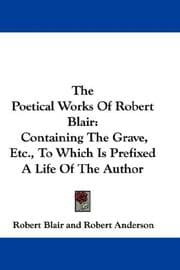 Tapa de The Poetical Works Of Robert Blair