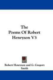 Tapa de The Poems Of Robert Henryson V3