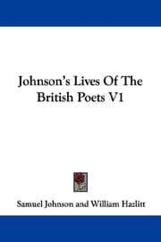 Tapa de Lives Of The British Poets, V1