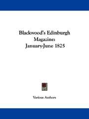 Tapa de Blackwood's Edinburgh Magazine