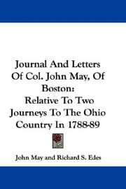 Tapa de Journal And Letters Of Col. John May, Of Boston