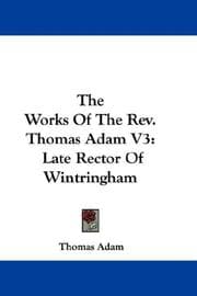 Tapa de The Works Of The Rev. Thomas Adam V3