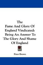 Tapa de The Fame And Glory Of England Vindicated