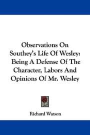 Tapa de Observations On Southey's Life Of Wesley