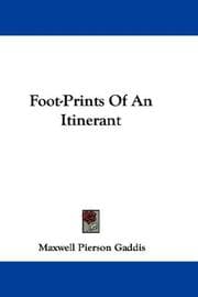 Tapa de Foot-Prints Of An Itinerant