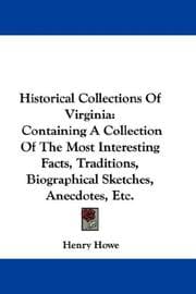 Tapa de Historical collections of Virginia