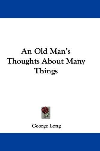 Tapa de An Old Man's Thoughts About Many Things