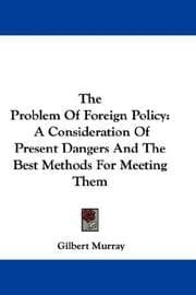 Tapa de The problem of foreign policy