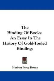 Tapa de The binding of books