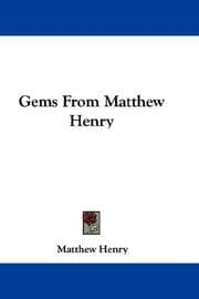 Tapa de Gems From Matthew Henry