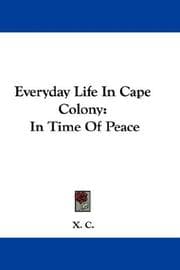 Tapa de Everyday Life In Cape Colony