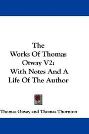 Tapa de The Works Of Thomas Otway V2