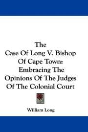 Tapa de The Case Of Long V. Bishop Of Cape Town