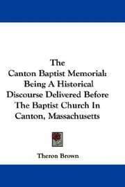 Tapa de The Canton Baptist Memorial