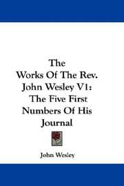 Tapa de The Works Of The Rev. John Wesley V1